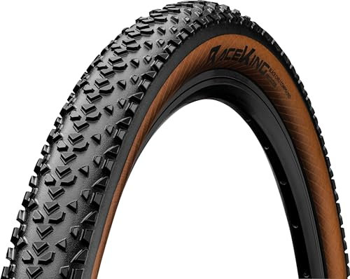 Continental Unisex – Erwachsene Race King Fahrradreifen, schwarz/Bernstein, 26x2.20 Zoll, 55-559