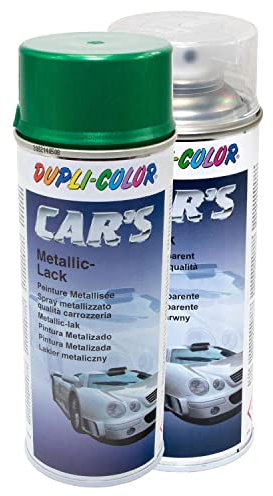 Lackspray Spraydose Cars Dupli Color 706851 grün lindgrün metallic 400 ml + Klarlack 385858 400 ml