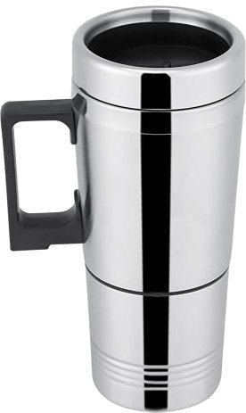 12V / 24V 300ml Bottiglia di Riscaldamento per Auto Tazza Elettrica in Acciaio Inossidabile 304 Tazza Riscaldante da Viaggio in Auto per Riscaldare L'acqua Caffè Latte Tè in Viaggio(24V) Cups
