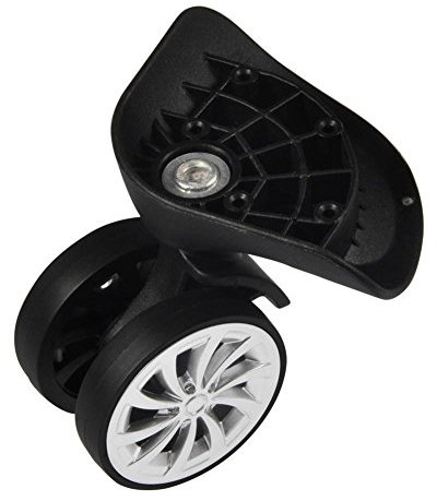 EBTOOLS 2 PCS Räder für Koffer, Gepäck Ersatzräder Schwenkkoffer Ersatzräder Zum Wechseln Reparatur Rad Koffer Gepäck Schwarz