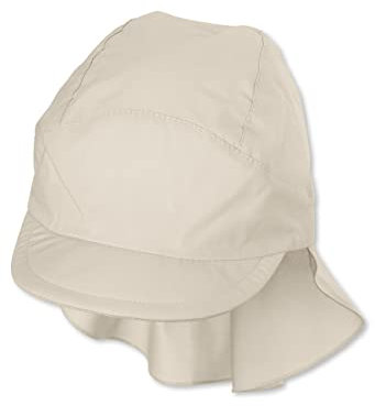 Sterntaler Schirmmütze Nacken Basic - Unisex Baby- und Kinder Mütze mit Nackenschutz - UV-Schutz 50+ Hut aus Popeline (Bio) - leichte Sommer Kopfbedeckung mit Gummiband - beige, Größe 51