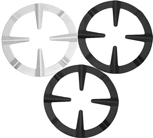 Kichvoe 3 Piezas Trípode De Estufa De Gas Accesorios para Cocinas a Gas Soporte para Cafetera Accesorios para Utensilios De Cocina Anillo Wok Marco De Anillo Planchar Acero Inoxidable