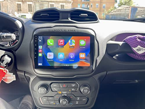 Autoradio Navigatore Car Tablet Android 13 2+64GB CarPlay Android Auto Wireless 9 Pollici Bluetooth GPS Viva Voce Per JEEP RENEGADE 2014-2022