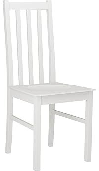 Mirjan24 Esszimmerstuhl Bednir X DR, B:43 x H:94 x T:46 cm, Rahmen aus Buchenholz, Sitzfläche aus Holz, Stuhl für Arbeitszimmer Esszimmer Küchenstuhl Wohnzimmerstuhl (Weiß)