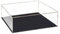 Recogwood Transparente Acryl-Vitrine, 30 x 25 x 15 cm, zusammenbaubar, Würfel-Organizer, Ständer, staubdichter Schutz, Vitrine mit schwarzem Sockel für Actionfiguren, Spielzeug, Sammlerstücke