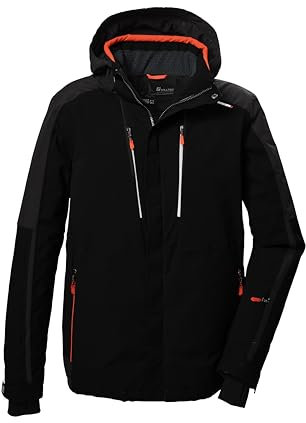 killtec Herren Skijacke/Funktionsjacke mit abzippbarer Kapuze und Schneefang KSW 69 MN SKI JCKT, schwarz, L, 41956-000