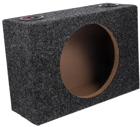 TOPPERFUN Caja Subcuadro para Subwoofer del Coche - Recinto Alfombrado Sellado para Altavoz de Bajo - Gabinete de Madera