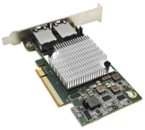 Kcvzitrds Carte Ethernet Double Port 10G 10G X540-T2 PCIE-X8 Adaptateur D'Extension Réseau Accessoires de Remplacement