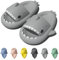 IDEINER Nuage Requin Pantoufle Femme Homme Original Chaussons Souple Confortable Tongs Eva Sandales Plage Piscine Douche Claquette Mignon Cloud Shark Slides Adultes Gris Taille EU 44/45
