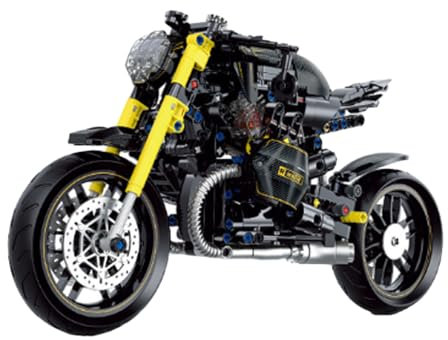 Tirff Technik Motorrad Bausteine für BMW Latte, 618 Klemmbausteine 1:8 Technik Rennen Motorrad Geländemotorrad Bausatz MOC Supermotorrad Set Geschenke für Erwachsene und Kinder