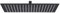 Regenbrause Edelstahl 50x50 cm Quadrat Schwarz, ShGaxin Duschkopf, Regendusche, Regenduschkopf, Shower Head - SPU:147699