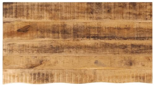 vidaXL Tischplatte 120x60x3,8 cm Baumkante Massivholz Raues Mangoholz