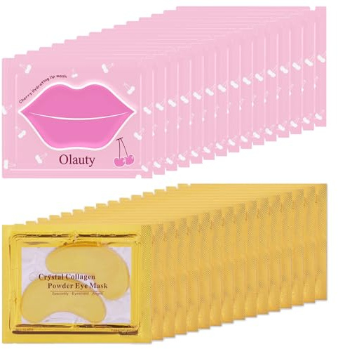 30 Pairs Lip Mask & Eye Mask, Eye Patches for Puffy Eyes, Chapstick Bulk, Bridesmaid Gifts, Lip Balm Bulk, Lip Gloss Bulk, Hangover Kit, Bulk Gifts, Mothers Day Gifts, Galentines Day Decorations