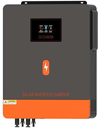 PowMr 10200 W Hybrid-Wechselrichter 180 A mmpt Solarladeregler 48 V DC bis 230 V AC, max. PV-Eingang 10200 W für 48 V Blei-Säure- und Lithium-Batterien (unterstützt 2 PV-Eingänge und 2 AC-Ausgänge)