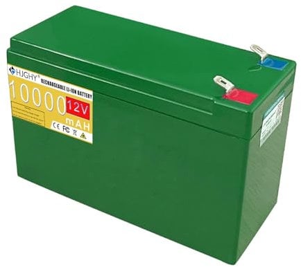 HJGHY 12V 6Ah 8Ah 10Ah 12Ah 15Ah 20Ah Rechargeable Electric Sprayer Lithium Li-ion Spare Battery Pack for Solar Light Backup Spraying Machine Energy Storage Battery,12,10Ah