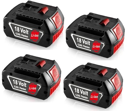 4X 18V 6.0Ah Ersatzakku für Bosch BAT618 BAT618G BAT609 BAT609G BAT619 BAT619G BAT610G BAT610 BAT612 BAT622 18V Akku Ersatzteile