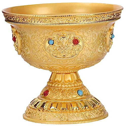 Cabilock 3st Buddha-Becher Gold Gemeinschaft Schüsseln Bauernhaus Deckel Braut- Obstschale Fallen Kelch Modern Dekoratives Tablett Abgestuft Geld Feuerfeste Schale Für Gäste Groß Kupfer