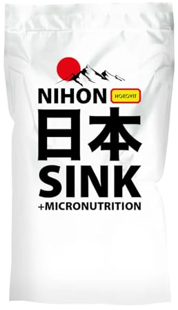 NIHON Koifutter Sink – Ganzjahresfutter – 5,5-6mm Pellets – 10kg | Sinkendes Fischfutter für Koi & Karpfen – mit Spirulina & Astaxanthin – fördert ein gesundes Wachstum & Farbentwicklung