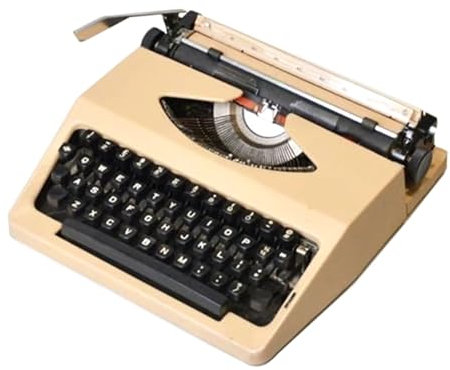 Mechanische Schreibmaschine-Vintage tragbare manuelle Schreibmaschine, Retro 1980er Design, klassischer englischer Stil für nostalgisches Schreiben und Sammeln, langlebig und funktionellfafafafa