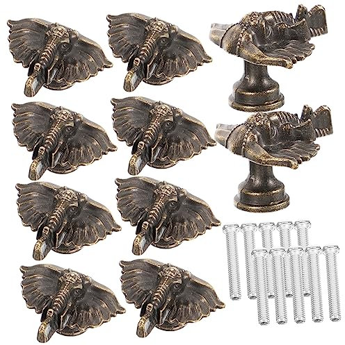 Hemobllo 10sätze Kreative Tierkopfknöpfe Schrankknöpfe Einzelloch Zinklegierung Ergonomischer Griff Für Schränke Und Vitrinen Ersatzgriffe Für Möbel