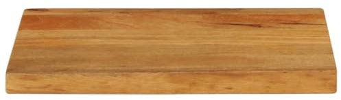 HEFZGDB Tischplatte mit Baumkante 50x20x3,8 cm Massivholz Mango Waschtischplatte Küchenarbeitsplatte Schreibtischplatte Esstisch für Studienraum Konferenzraum Küche Büro