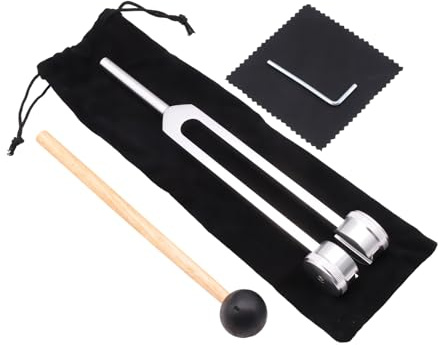 128 Hz Stimmgabel Set Aus Aluminiumlegierung–Therapeutische Stimmgabel Für Klangheilung Und Meditation Mit Silikonhammer,Aufbewahrungstasche Und Inbusschlüssel–zur Entspannung Und Energiearbeit