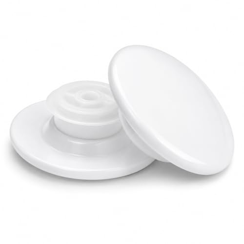 BESPORTBLE 2Pcs Washbasin Waste Sink Plug with White Ceramic Cover and Seal Ring, Kitchen and Bathroom Sink Stopper Compatible with Most Basins, Wash Basin Hole Sealing Cover for Drain