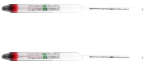 Alasum 2 Stück Aquarium Hydrometer aus Glas Salzwasser Präzisions Salinimeter mit Schwimmendem Aräometer Spezifisches Gewicht und Temperatur Messgerät für Meerwasseraquarien