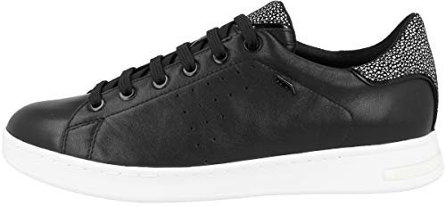 Geox D Jaysen A, Zapatillas Baja Mujer, Negro/Blanco, 40 EU