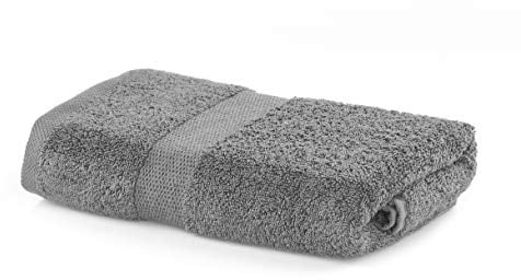 DecoKing Handtuch 50x100 cm Baumwolle Qualität 525g/m² Silber Stahl grau saugfähig Marina