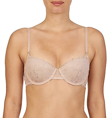 DKNY Damen Hochwertiger Gewellter Spitze, Körbchen Balconette-BH, Durchsichtig, Cameo, 70C
