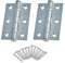 Door Hinges 3 76mm Ball Bearing 1 Pair Pack [2 Hinges & Screws] Satin Chrome