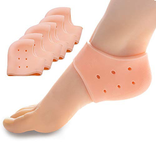 Sumiwish 6 STÜCKE Fersenschutz Socken, Gel Fersensocken Hautpflege, Silikon Fersenpolster, Reduzieren Druck auf Ferse und Schmerzlindern der Füße