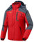 donhobo Herren Winter wasserdichte Winddichte Winterjacke Warme Fleece-Futter Ski Jacken Regenmantel mit Kapuze Rot 2XL