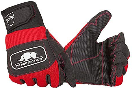 Sioen SI-S-G2XD3 CB 11 Protective Glove for Chainsaw, Red-Black, 11 Size, Pack of 100