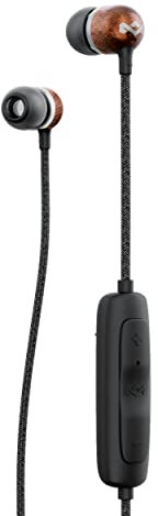 House of Marley Smile Jamaica Wireless 2 In-Ear Headphones - Noise Isolating Bluetooth Earphones, 9 Hours Playtime, w/ Quick Charge, IPX-4 Waterproof, Microphone, FSC Certified Wood - Rasta