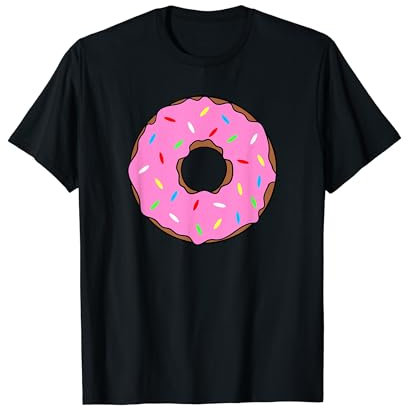 Donut avec glaçage rose et paillettes colorées T-Shirt