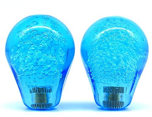 Arcity 2 piezas Arcade Joystick Bat Top Big Head Oval Handle Knob tipo americano azul y azul transparente para Zippy SANWA SEIMITSU Arcade1up gabinete de consola de máquina nuevo