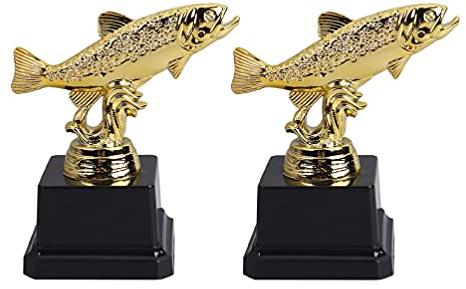 TOYANDONA Gold-Trophäen-Pokal, Gold-Trophäe, Gewinner für Angelturniere, Wettbewerb, 2 Stück