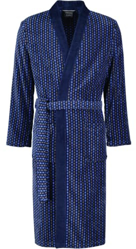 Cawö Home Bademäntel Herren Kimono Graphic 4851 blau - 11 XL