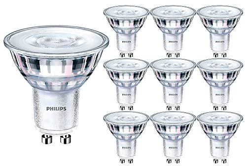 Pack of 10 x Philips Corepro LED 4W (50W) GU10, Bulb, 3000K Warm White, 36 Degree, Dimmable, UK