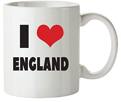 I Love England I Love Mug Personalised Adult Office Mug