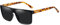 H HELMUT JUST Sonnenbrille Herren Eckig Getönte Gläser Nylon Linse Leichter TR90 Rahmen Acetatbügel