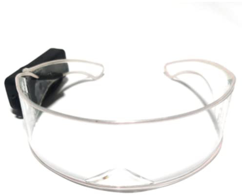 Light Up Glasses, LED Party Glasses Luminous Glasses Visor Glasses Light Up Rave Glasses for Cosplay Halloween Bar Club Party/adult Girl Boy Kids Gifts (Black Lens, White)