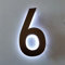 Numéros de Maison Acier Inoxydable Qualité Haut de Gamme Numéro D'adresse Maison Éclairé Par LED Rétroéclairé Numéros Maison Éclairés Numéros D'adresse Modernes, Noir, Lumière Blanche,6 Pouces,3
