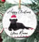 Handmade personalised Dogs Christmas Bauble Puppy Pet Xmas Gift Tree Decoration (Black Labrador)
