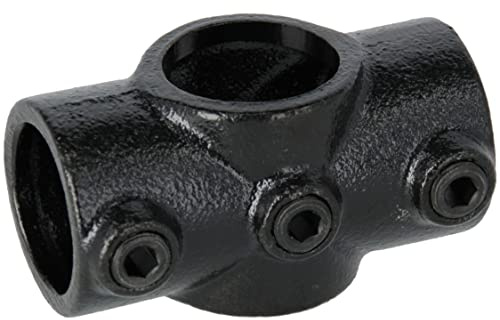 AVERDE Rohrverbinder Kreuzverbinder schwarz 3/4 (26,9 mm), 90° - Durchgang