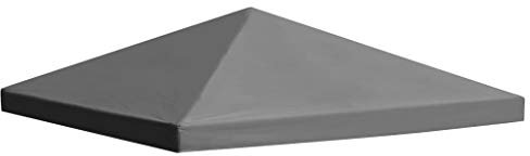Keketa Pavillondach Ersatzdach für Pavillon Ersatzdach Pavillondach für Gartenpavillon Partyzelt Gartenzelt Pavillonabdeckung UV-Schutz und Wasserdicht 310 g/m² 3x3 m Grau