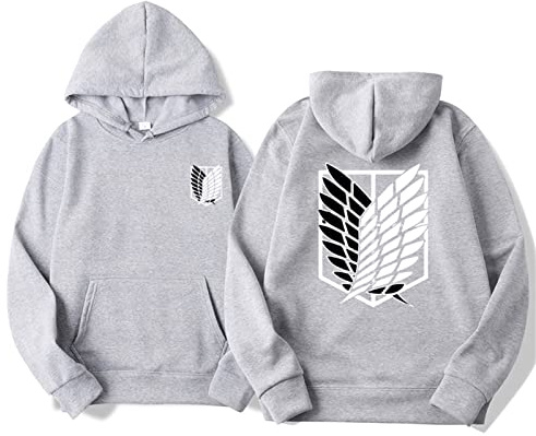 zhedu Anime AOT Merch Scout Regiment Bedruckte Hoodies Kapuzen-Sweatshirts Gemütliche Oberteile Pullover