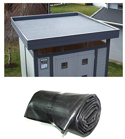 EPDM Dachfolie 1-1,2mm | Rollenbreite 305cm Carport Garage Balkon Gartenhaus Dachbegrünung (305 x 500cm)